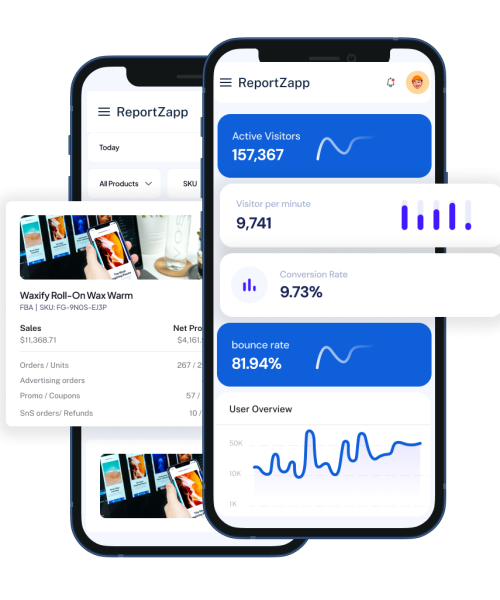 Amazon Seller Analytics Dashboard – Track Sales, Profits, Inventory & Reports with ReportZapp
